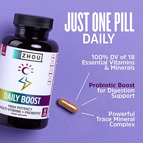 Foto 5 pulgar | Suplemento Multivitamínico Daily Boost De Zhou Nutrition, 30 Porciones - Venta Internacional.
