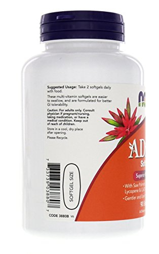 Foto 8 pulgar | Cápsulas Blandas Adam De Supplement Now Foods Para Hombres Con Múltiples Vitaminas, 90 Cápsulas Blan - Venta Inter