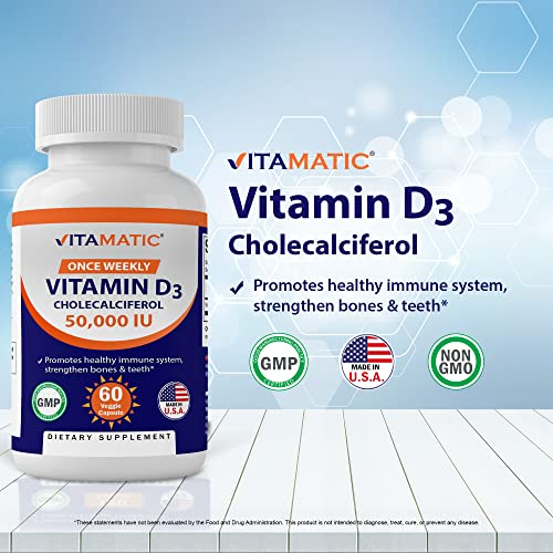 Foto 4 pulgar | Suplemento Vitamático De Vitamina D3 50 000 Ui 60 Cápsulas - Venta Internacional.