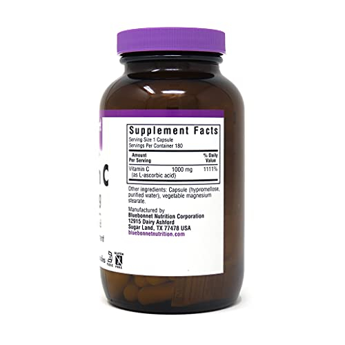 Foto 8 pulgar | Suplemento Bluebonnet Nutrition De Vitamina C 1000 Mg 180 Cápsulas - Venta Internacional.
