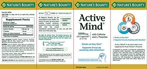 Foto 3 pulgar | Suplemento Nature's Bounty Active Mind 60 Comprimidos - Venta Internacional.