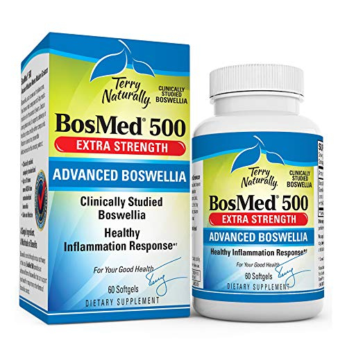 Suplemento Terry Naturally Bosmed 500 Boswellia 60 Cápsulas Blandas - Venta Internacional.