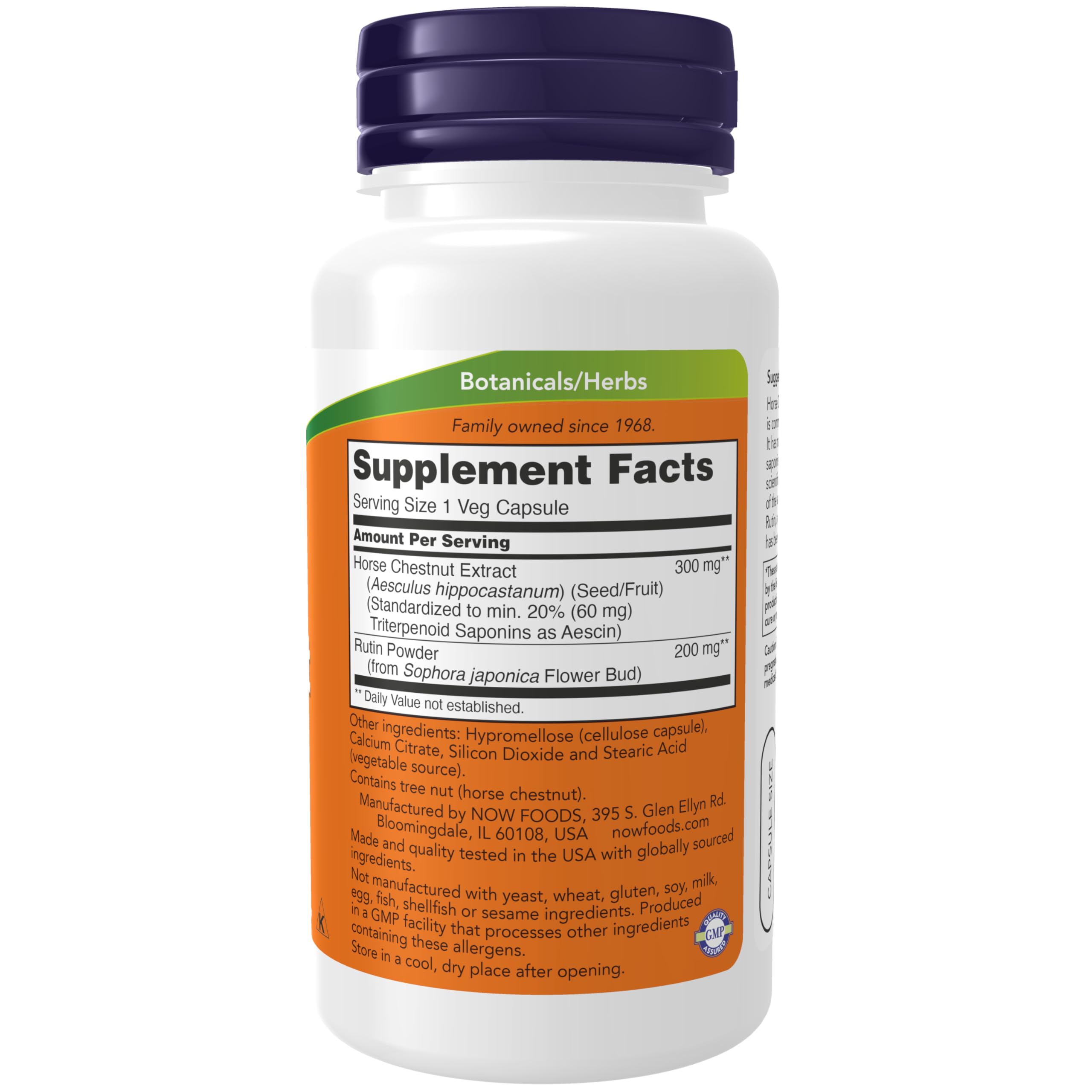 Foto 2 | Supplement Now Castaño De Indias 300 Mg + Rutina 90 Cápsulas Vegetarianas - Venta Internacional.