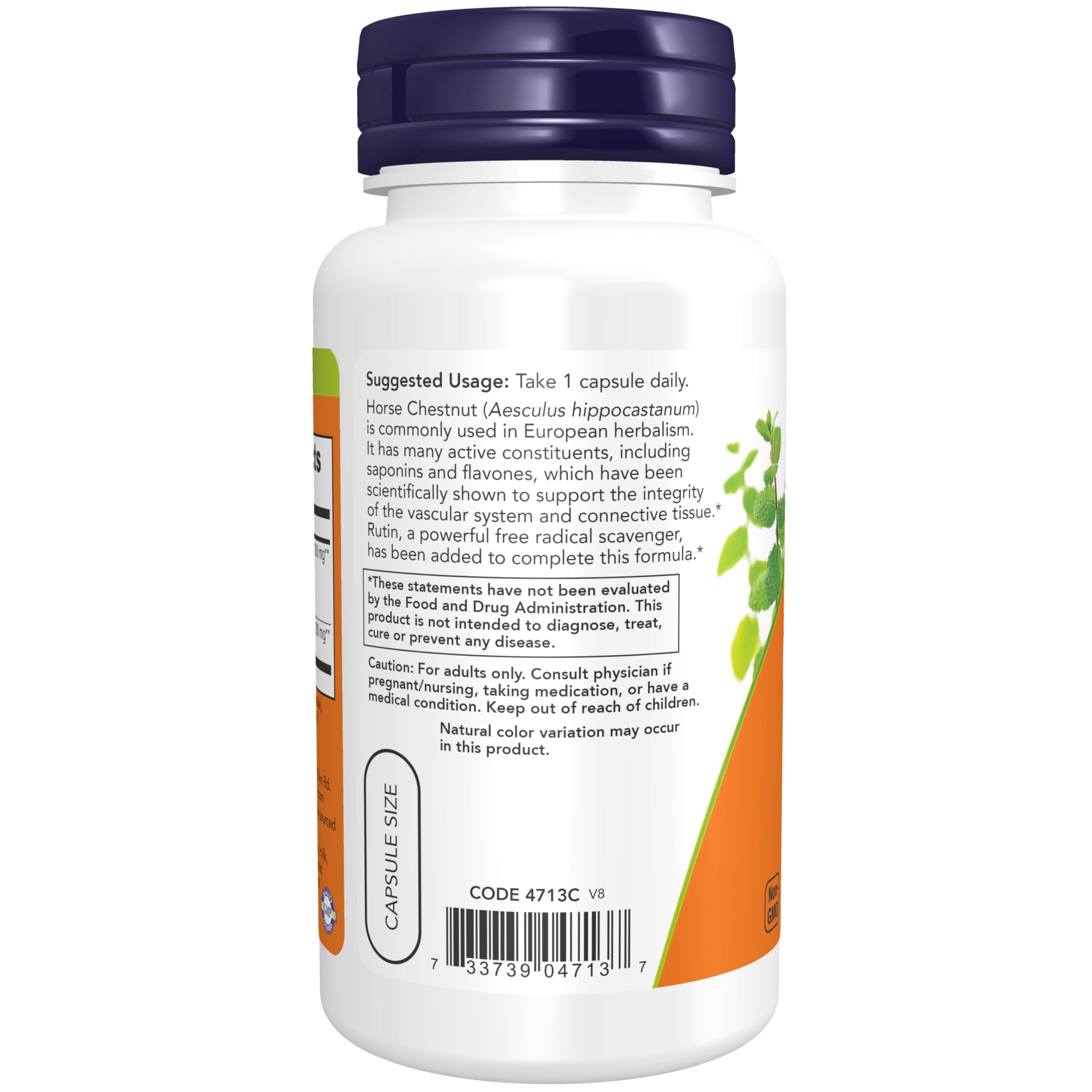 Foto 4 pulgar | Supplement Now Castaño De Indias 300 Mg + Rutina 90 Cápsulas Vegetarianas - Venta Internacional.