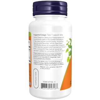 Foto 3 | Supplement Now Castaño De Indias 300 Mg + Rutina 90 Cápsulas Vegetarianas - Venta Internacional.