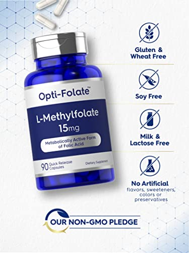 Foto 5 pulgar | Suplemento De L-metilfolato De Carlyle 15 Mg 90 Cápsulas - Venta Internacional.
