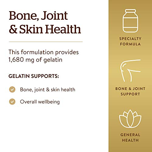 Foto 4 | Suplemento Solgar Gelatin 1680 Mg 250 Cápsulas Bone Joint Skin - Venta Internacional.