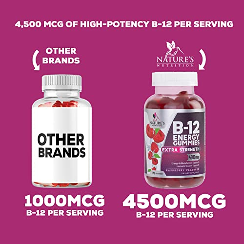 Foto 4 pulgar | Gomitas De Vitamina B12 Nature's Nutrition 4500 Mcg 120 Gomitas - Venta Internacional.