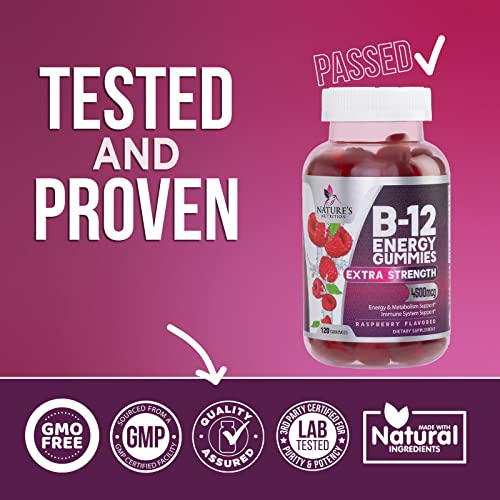 Foto 5 pulgar | Gomitas De Vitamina B12 Nature's Nutrition 4500 Mcg 120 Gomitas - Venta Internacional.