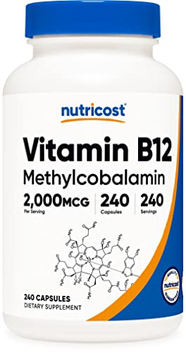 Foto 2 pulgar | Suplemento Nutricost De Vitamina B12 2000 Mcg 240 Cápsulas - Venta Internacional.