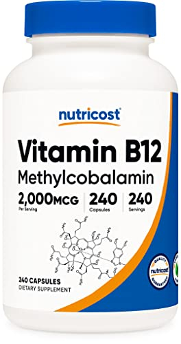 Foto 7 pulgar | Suplemento Nutricost De Vitamina B12 2000 Mcg 240 Cápsulas - Venta Internacional.