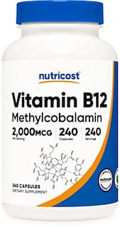 Foto 6 | Suplemento Nutricost De Vitamina B12 2000 Mcg 240 Cápsulas - Venta Internacional.
