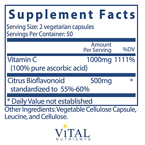 Foto 3 pulgar | Complemente La Vitamina C De Vital Nutrients Con Bioflavonoides 100 Ca - Venta Internacional.