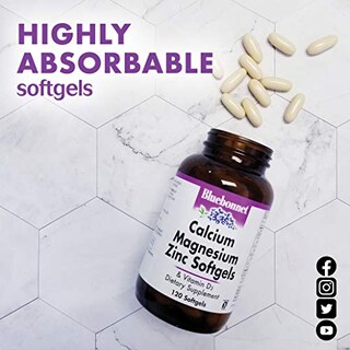 Foto 4 | Suplemento Bluebonnet: Calcio, Magnesio, Zinc Y Vitamina D3 - Venta Internacional.