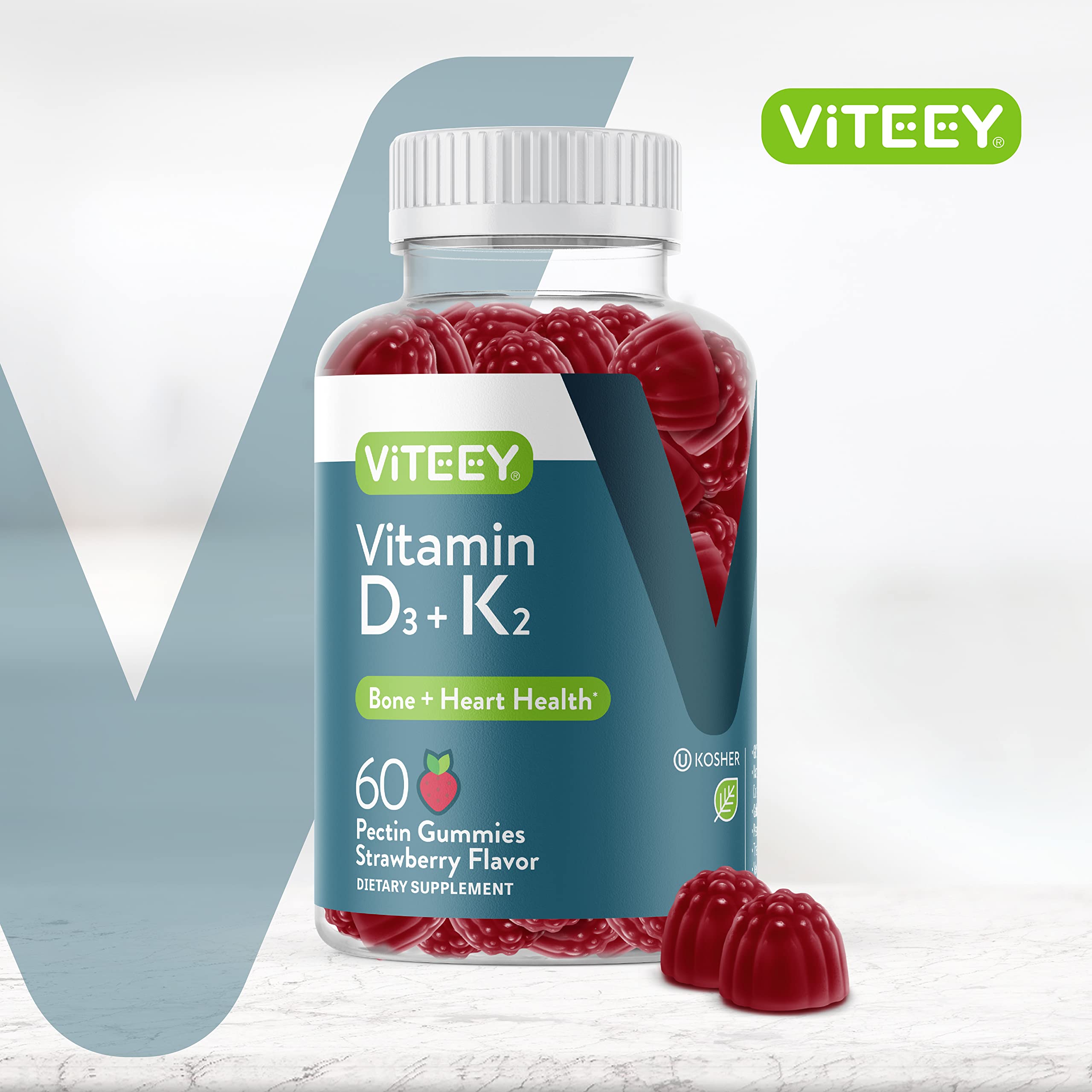 Foto 4 pulgar | Suplemento De Gomitas Vitey Con Vitamina D3 + K2 1000 Ui + 100 Mcg - Venta Internacional.
