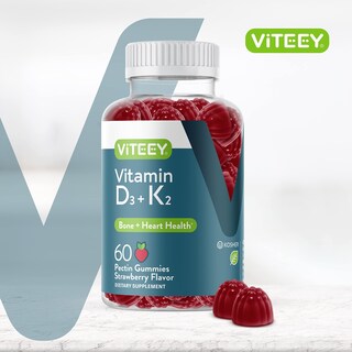 Foto 3 | Suplemento De Gomitas Vitey Con Vitamina D3 + K2 1000 Ui + 100 Mcg - Venta Internacional.