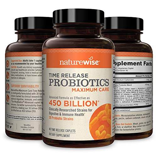 Probióticos Naturewise Max 450 Mil Millones De Cfu (30 Cepas) - Venta Internacional.
