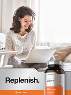 Foto 6 | Suplemento De Vitamina E, 400 Ui, Cápsulas Blandas, 268 Mg, 300 Unidades, Horbaac - Venta Internacional.
