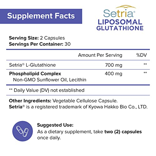 Foto 3 pulgar | Suplemento Nutriflair De Glutatión Liposomal Setria  700 Mg - Venta Internacional.