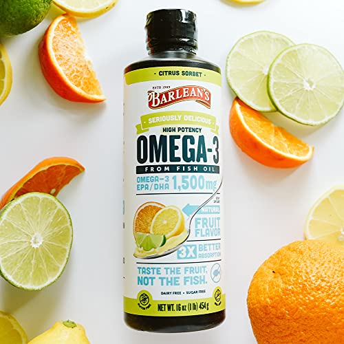 Foto 5 pulgar | Complementa El Sorbete De Cítricos Barlean's De Alta Potencia Con Omega 3 Y Pescado - Venta Internacional.