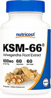 Foto 1 | Suplemento Nutricost Ksm-66 De Extracto De Raíz De Ashwagandha 600 Mg - Venta Internacional.