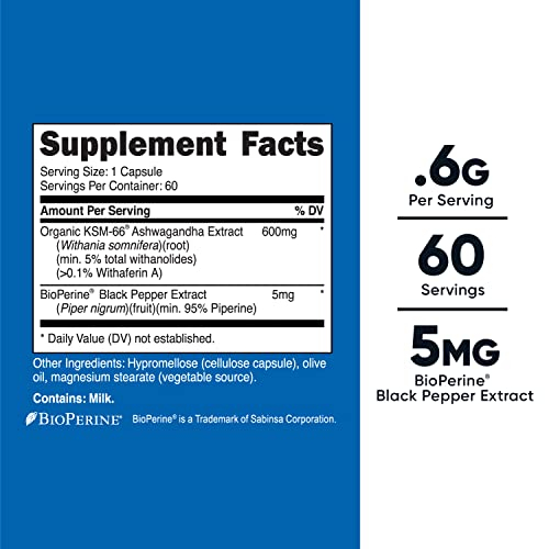 Foto 3 pulgar | Suplemento Nutricost Ksm-66 De Extracto De Raíz De Ashwagandha 600 Mg - Venta Internacional.