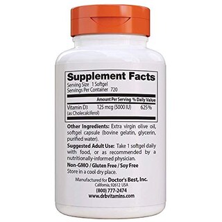 Foto 2 | Suplemento Doctor's Best de Vitamina D3 5000 Ui 720 Cápsulas - Venta Internacional