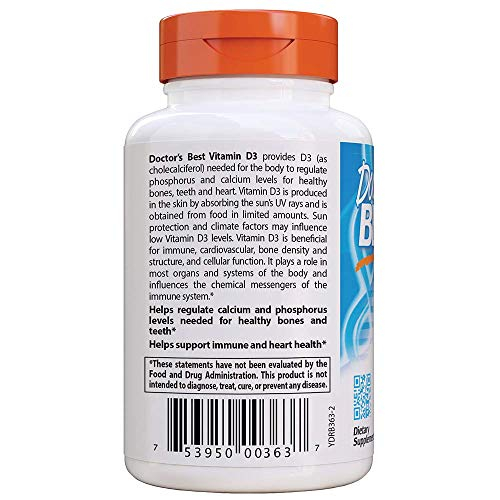 Foto 4 pulgar | Suplemento Doctor's Best de Vitamina D3 5000 Ui 720 Cápsulas - Venta Internacional