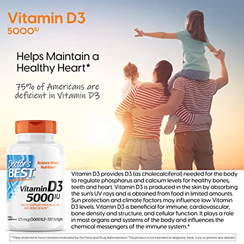 Foto 5 pulgar | Suplemento Doctor's Best de Vitamina D3 5000 Ui 720 Cápsulas - Venta Internacional