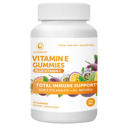 Foto 2 pulgar | Complementa Las Gomitas De Vitamina E Lunakai Con Vitamina C 250 Mg 100 - Venta Internacional.