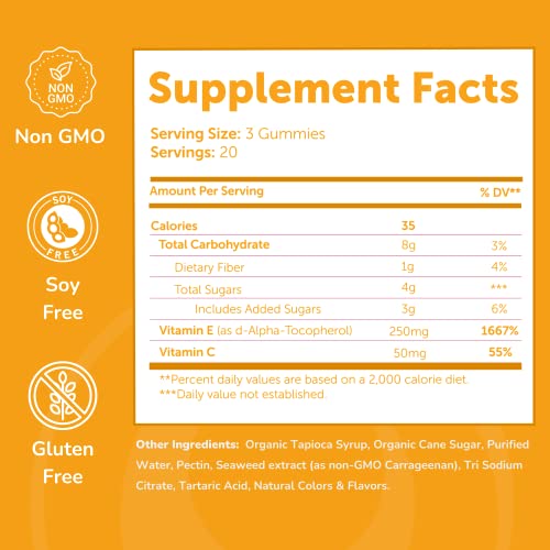 Foto 5 pulgar | Complementa Las Gomitas De Vitamina E Lunakai Con Vitamina C 250 Mg 100 - Venta Internacional.