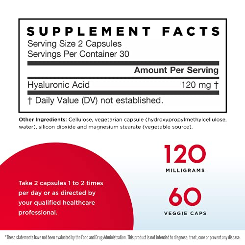 Foto 3 pulgar | Suplemento De Ácido Hialurónico De Jarrow Formulas, 50 Mg, 60 Cápsulas Vegetarianas - Venta Internacional.