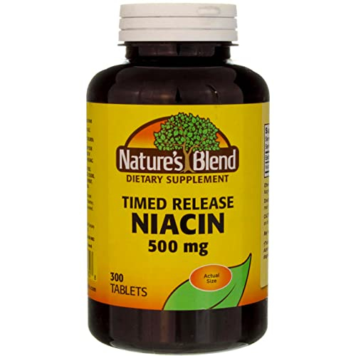 Foto 2 pulgar | Suplemento De Niacina De Liberación Prolongada De Nature's Blend, 500 Mg, 300 Tabletas - Venta Internacional.