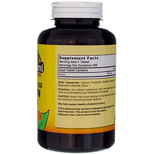 Foto 6 pulgar | Suplemento De Niacina De Liberación Prolongada De Nature's Blend, 500 Mg, 300 Tabletas - Venta Internacional.