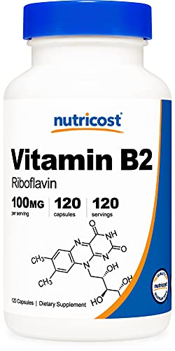 Foto 2 pulgar | Suplemento Nutricost De Vitamina B2 (riboflavina) 100 Mg 120 Cápsulas - Venta Internacional.