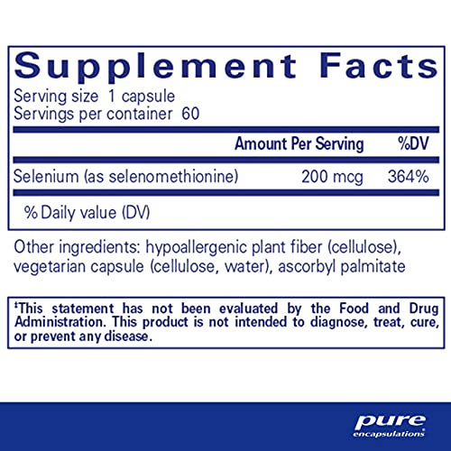 Foto 3 pulgar | Suplemento: Pure Encapsulations (selenio, Selenometionina, 60%)  - Venta Internacional.