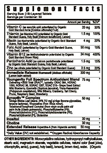 Foto 5 pulgar | Suplemento Youngevity Synaptiv 60 Comprimidos De Dos Capas - Venta Internacional.