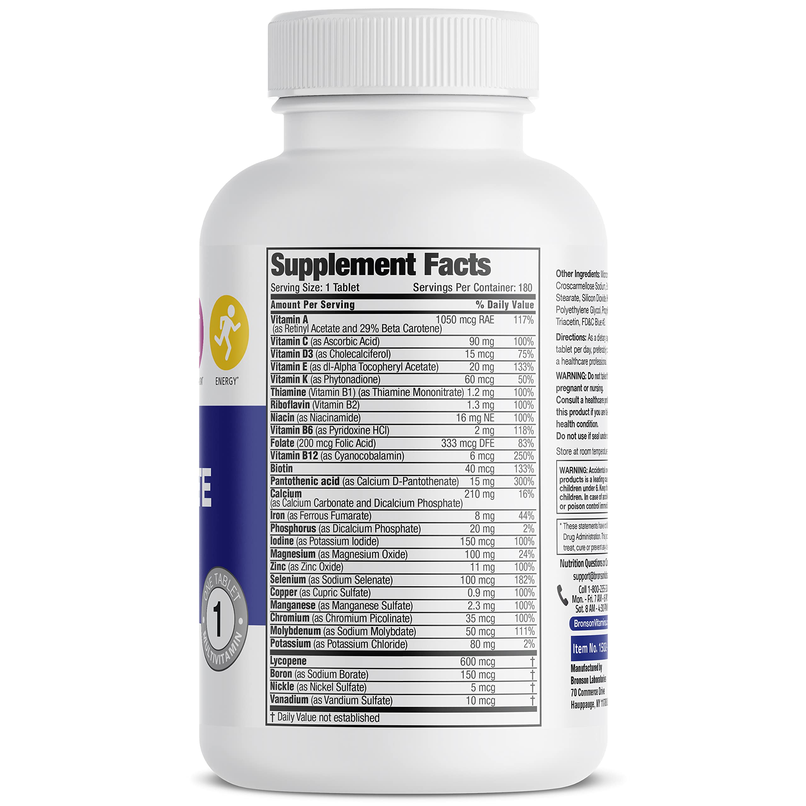Foto 3 pulgar | Multivitamínico Bronson One Daily, Multimineral Completo Para Hombres - Venta Internacional.