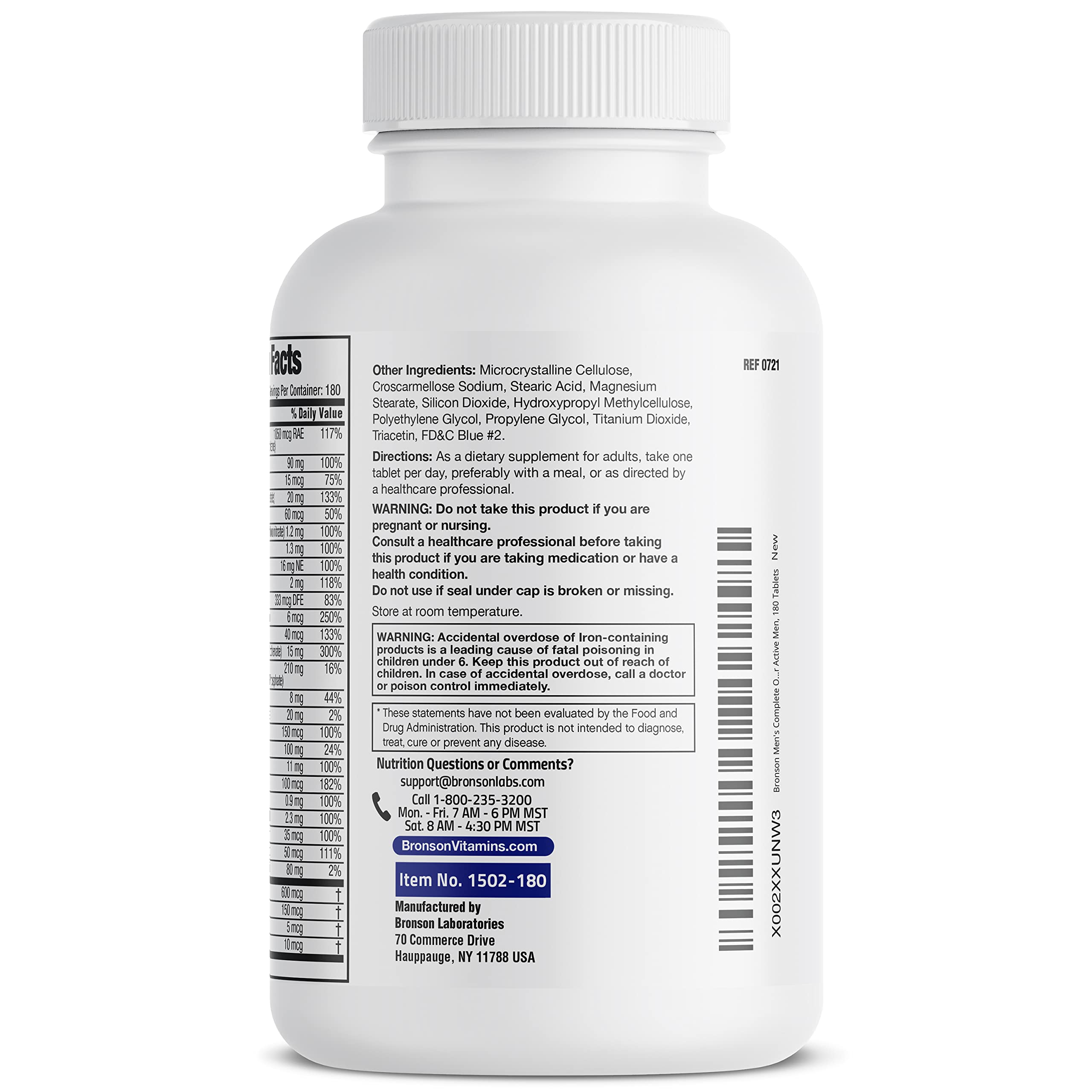 Foto 8 pulgar | Multivitamínico Bronson One Daily, Multimineral Completo Para Hombres - Venta Internacional.