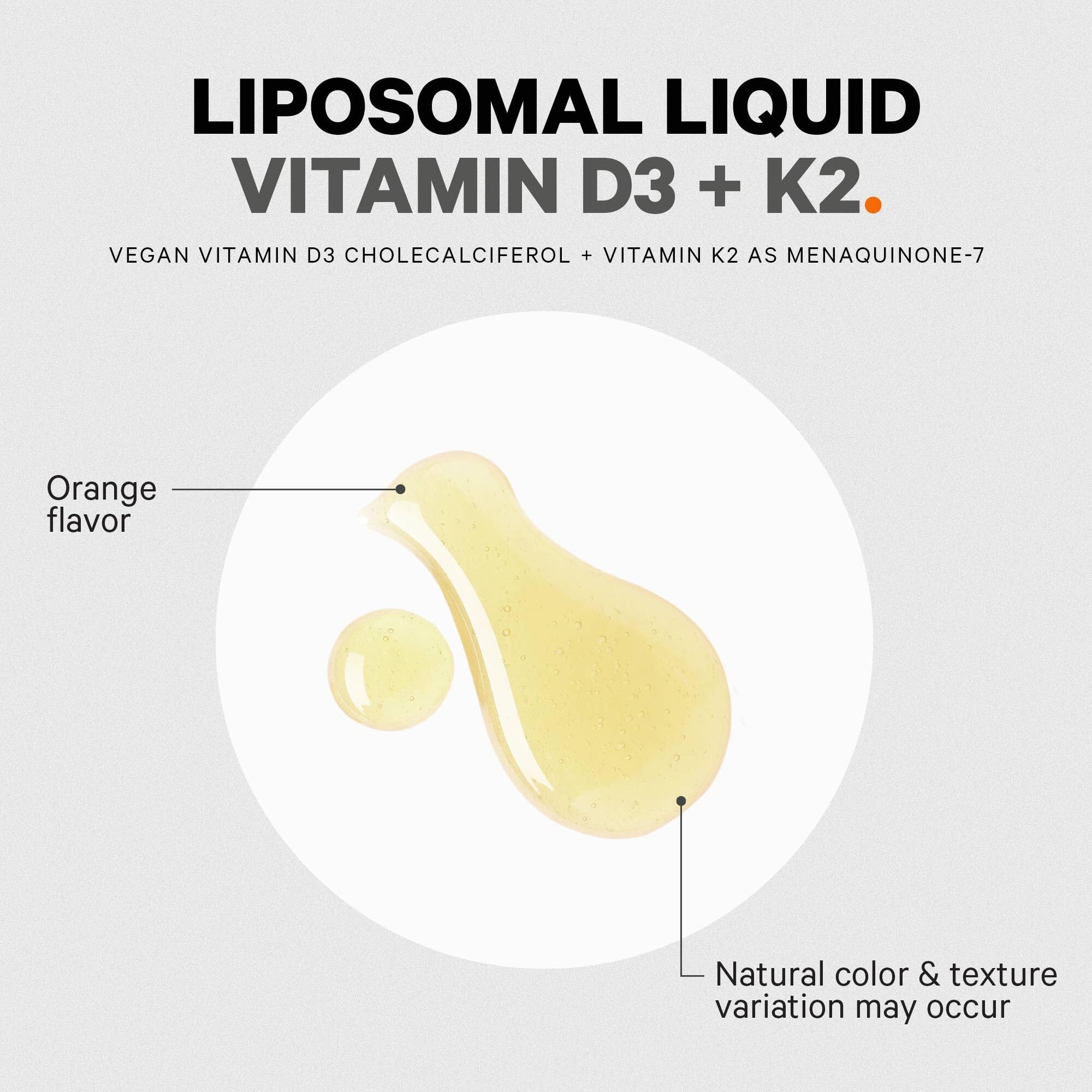 Foto 7 pulgar | Suplemento Líquido De Vitamina D3 K2 Liposomal Codeage, 60 Porciones - Venta Internacional.
