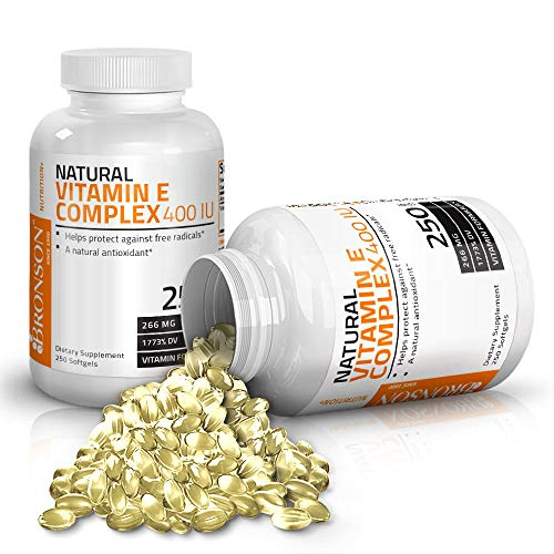 Foto 7 pulgar | Suplemento Bronson Natural Vitamina E Complex 400 Ui 250 Soft - Venta Internacional.