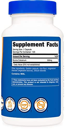 Foto 6 pulgar | Suplemento Nutricost De Calostro 500 Mg 120 Cápsulas - Venta Internacional.