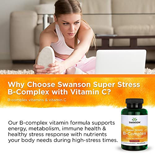 Foto 6 | Complementa El Complejo De Vitamina B De Swanson Con Vitamina C 100 Cápsulas - Venta Internacional.