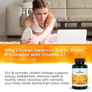 Foto 6 | Complementa El Complejo De Vitamina B De Swanson Con Vitamina C 100 Cápsulas - Venta Internacional.