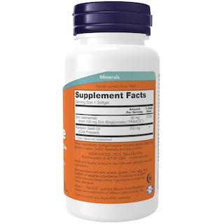 Foto 2 | Complementa Ahora Glicinato De Zinc Con 250 Mg De Aceite De Semilla De Calabaza 120 - Venta Internacional.