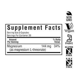 Foto 4 | Suplemento Bluebonnet Nutrition L-treonato De Magnesio 90 Cápsulas - Venta Internacional.