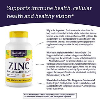 Foto 4 | Suplemento De Quelato De Bisglicinato De Zinc De Healthy Origins 50 Mg 12 - Venta Internacional.