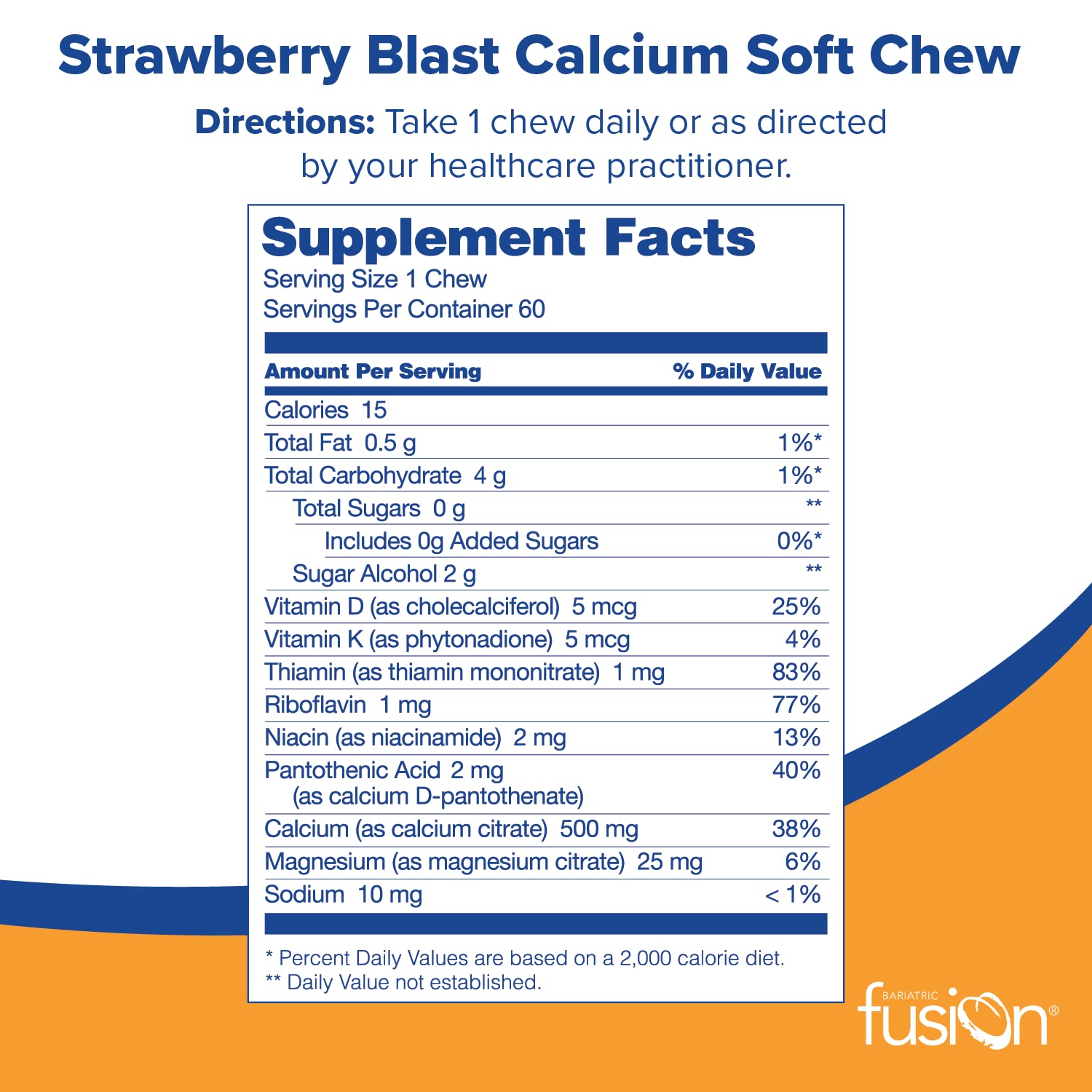 Foto 3 pulgar | Suplemento Bariatric Fusion Citrato De Calcio Y Energy Chew - Venta Internacional.