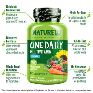 Foto 4 | Multivitamínico Naturelo One Daily Para Hombres Con Vitaminas Y Minerales - Venta Internacional.
