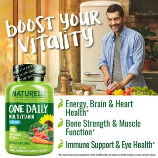 Foto 6 | Multivitamínico Naturelo One Daily Para Hombres Con Vitaminas Y Minerales - Venta Internacional.
